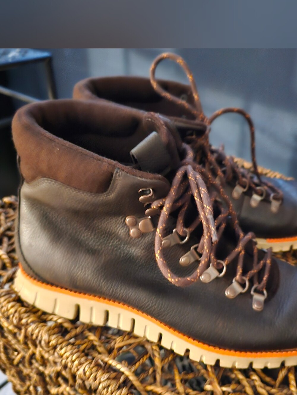 Men's Cole Haan Brown Leather Hiking Boots